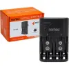 Sertec Stc-c802 Aa-aaa-9v Uyumlu 4lü Pil Şarj Aleti