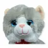 Sesli Peluş Kedi 25 cm - Gri - 1 ADET