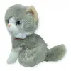 Sesli Peluş Kedi 25 cm - Gri - 1 ADET