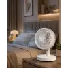 Sessiz Çalışan Mini Masaüstü Fan 2 Kademeli Otomatik Salınımlı