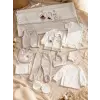 Sevimli Ayı Desenli Erkek Bebek 10 Lu Yenidoğan Seti