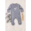 Sevimli Tşan Desenli Kız Bebek 4’lü Tulum Seti