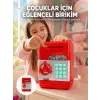 Şifreli Kırmızı ATM Tasarımlı Çelik Kasa Görünümlü Kumbara