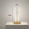 Silindirik Kristal Nokta Model Led Masa Lambası – Gold Tabanlı, Dokunmatik, 3 Renk Işık Modlu, Şarjlı Modern Dekoratif Gece Lambası Bx40