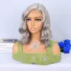 Silver Gri Yan Tül Peruk