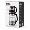Sinbo 2si 1 Arada Çaycı - Kettle - 2.0L + 1.2L Kapasite - Cam Gövde