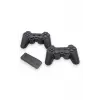 Siyah 2.4G kablosuz oyun kolu gamepad çiftli set Bluetooth özelliği olmadan - Elektronik