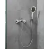 Siyah Duş Seti El Duşu Başlığı Spiral Hortum Dayanıklı Banyo Duş Aksesuarı