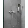 Siyah Duş Seti El Duşu Başlığı Spiral Hortum Dayanıklı Banyo Duş Aksesuarı