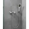 Siyah Duş Seti El Duşu Başlığı Spiral Hortum Dayanıklı Banyo Duş Aksesuarı