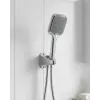 Siyah Duş Seti El Duşu Başlığı Spiral Hortum ve Duvar Askısı Banyo Duş Seti