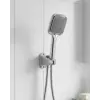 Siyah Duş Seti El Duşu Başlığı Spiral Hortum ve Duvar Askısı Banyo Duş Seti