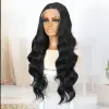 Siyah Fiber Sen Su Daalı Tül Peruk