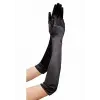 Siyah Renk Dirseğe Kadar Uzun Kumaş Eldiven 40 Cm Bx40