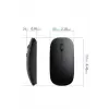 Siyah Wireless Kablosuz Sessiz Mouse Bluetooth Bağlantılı