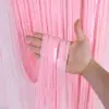 Soft Pembe Püsküllü Kapı Perdesi - Parti, Baby Shower, Cinsiyet Partisi 1x2 m