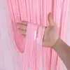 Soft Pembe Püsküllü Kapı Perdesi - Parti, Baby Shower, Cinsiyet Partisi 1x2 M Bx40