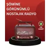 Solar Panelli Alev Işıklı Bluetooth Hoparlör – Çoklu Giriş, Uzun Pil Ömrü