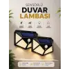 Solar Sensörlü Duvar Lambası Bahçe Lambaso Parlak Beyaz Işık Suya Dayanıklı