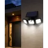 Solar Sensörlü LED Projektör Hareket Algılayıcılı Güneş Enerjili Bahçe Lambası Dış Mekan Aydınlatma
