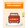 Şömine Alev Işıklı Solar Bluetooth Hoparlör – 7W Güçlü Ses, FM Radyo