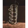 Standlı Borosilikat 4lü Fincan Seti