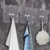 Süper Güçlü Yapışkanlı Suya Dayanıklı Şeffaf Askı 5li Set Yeniden Kullanılabilir Kancalar Bx40