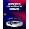 Süper Parlak LED Kafa Feneri 3 Renk 53 Mod Type C Şarjlı
