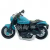 Sürtmeli Işıklı Sesli Chopper Motor Turkuaz 15cm - 1 ADET
