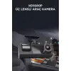 TA-01 Siyah 1080p Araç içi 3 Kameralı Lcd Ekranlı Gece Görüşlü , G-sensör , Geri Görüş Kamera