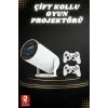 Taşınabilir Android Projeksiyon Ayaklı Çift Kollu 4K Çözünürlüklü Sinema Projeksiyonu