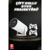 Taşınabilir Android Projeksiyon Ayaklı Çift Kollu 4K Çözünürlüklü Sinema Projeksiyonu