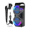 Taşınabilir Bluetooth Hoparlör RGB Işık Efektli Stereo Ses