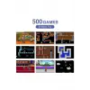 Taşınabilir mini el oyun konsolu 500 oyunlu Bluetooth bağlantılı gri renk gamepad