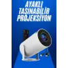 Taşınabilir Projeksiyon Ayaklı Projektör Android Uyumlu HDMI Girişli