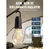 Taşınabilir Şarjlı Led Ampul Askılı Lamba Kamp Bahçe Lambası