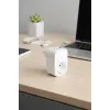 Tekli Yüksek Voltaj Korumalı Duvar Prizi 2x Type-c 1x Usb Çıkışlı Priz Grup Priz Çoğaltıcı Beyaz