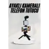 Telefon Tutucu Led Işıklı Kumandalı Mikrofon Telefon Vlog Video Kayıt