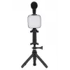 Telefon Tutucu Mini Mikrofonlu Tripod Vlog Çekim Video