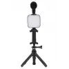 Telefon Tutucu Mini Mikrofonlu Tripod Vlog Çekim Video