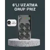 Termal Akım Korumalı 6’lı Uzatma Priz USB Type-C Hızlı Şarj 2500W