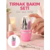 Tırnak Bakım Manikür Pedikür Seti 4 Parça Pembe Minimal ve Dayanıklı