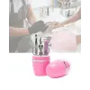 Tırnak Bakım Manikür Pedikür Seti 4 Parça Pembe Şık Kapsül Kutulu