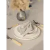 Toprak 8 Parça Keten Masa Örtüsü