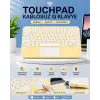 Touchpad Tüm Cihazlara Uyumlu Bluetooth Klavye Touchpad Slim Kablosuz Wifi Q Klavye