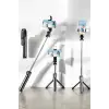 Tripod Kablosuz Bluetooth Bağlantılı Selfie Çubuğu 360 Derece Dönebilen