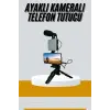Tripod Telefon Tutucu Kumandalı Mikrofon Led Işık Vlog Video Kayıt