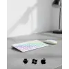 Türkçe Q Aydınlatmalı Klavye Mouse Seti Kablosuz Bluetooth Destekli