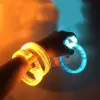 Turuncu Led Işıklı Baskı Yapılabilen Pilli Bileklik Bilezik 1,5 Cm Genişlik Bx40