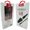 TYPE-C Metal Araç Şarj Seti + Kablo Veltex Vtx-028